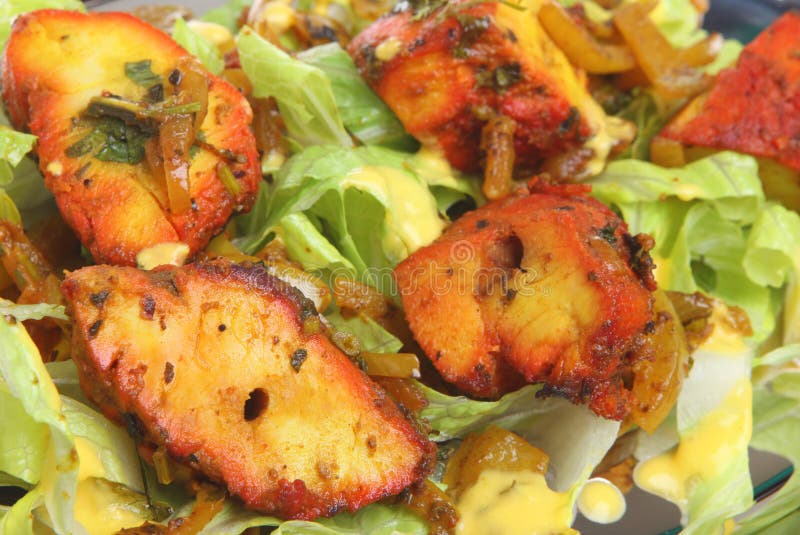 Pollo indiano Tikka fotografie stock libere da diritti