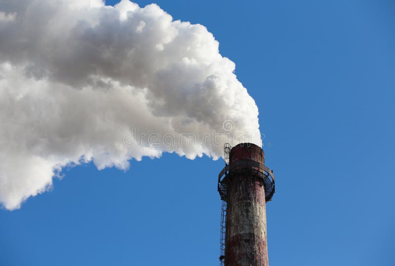 Pollution,Chimney Smoke stock photo. Image of cloudy 22109420