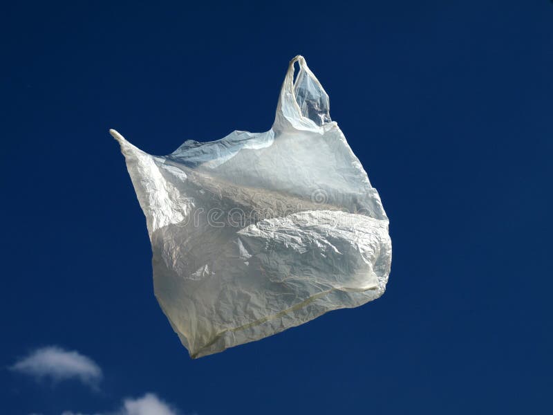Air Flying Plastic Bag And Blue Sky Stock Image Image of hazard, outdoors 160063987