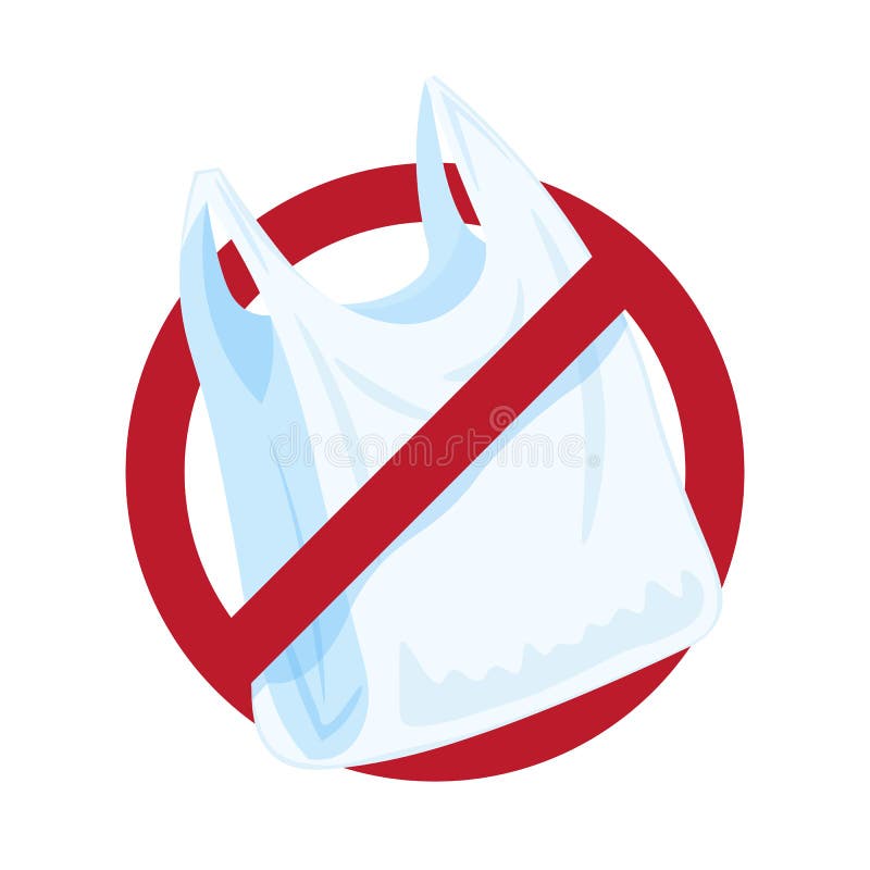 Say No To Plastic Bags, Bring Your Own Textile Bag. Cartoon Styled Images  with Signage Calling for Stop Using Disposable Stock Vector - Illustration  of cellophane, poster: 157097715