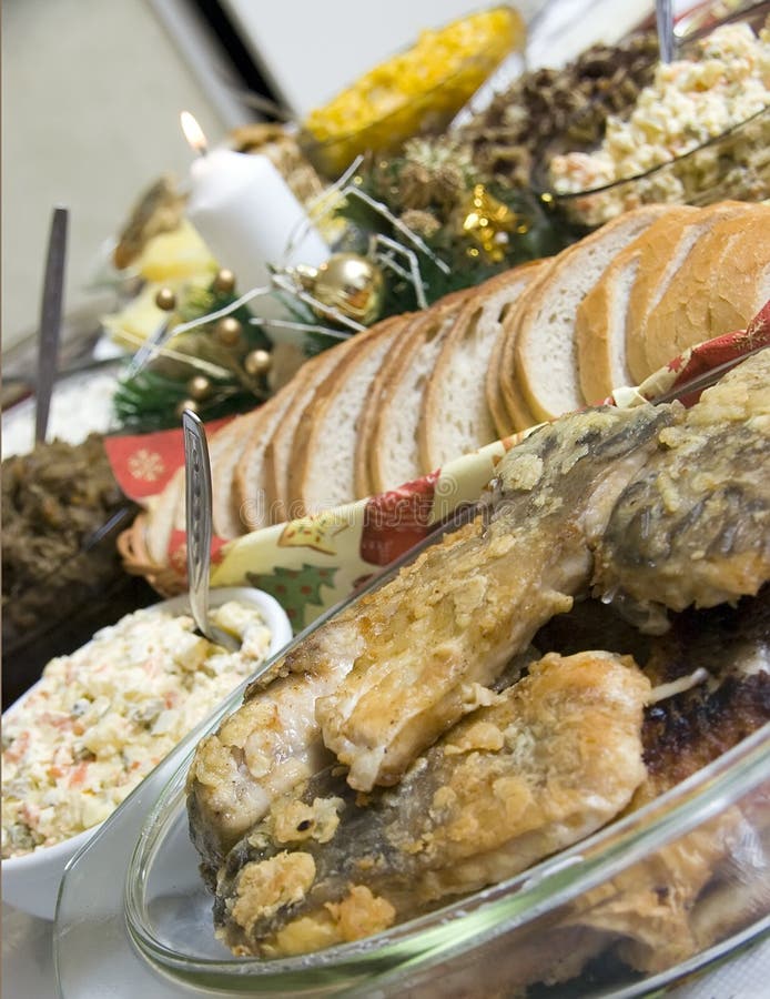 Polnische Weihnachtstabelle lizenzfreies stockfoto Polnische Weihnachtstabelle lizenzfreies stockfoto