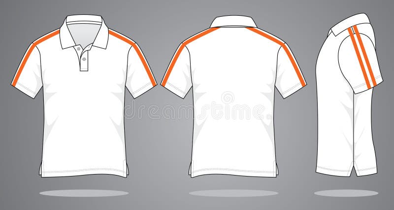 Set Polo Shirt Design Vector with White/Green Colors. Stock ...
