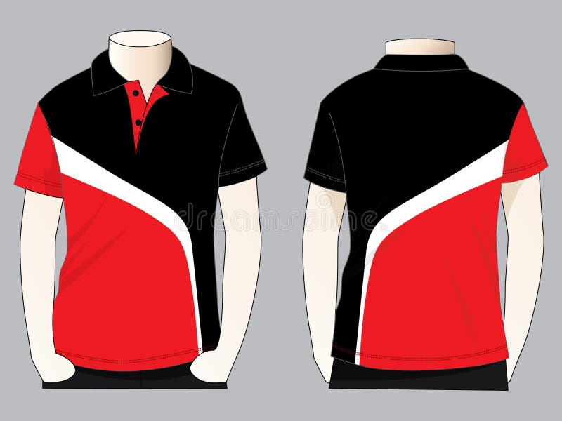 Three Color Polo Shirt Design Vector Stock Illustration - Illustration ...