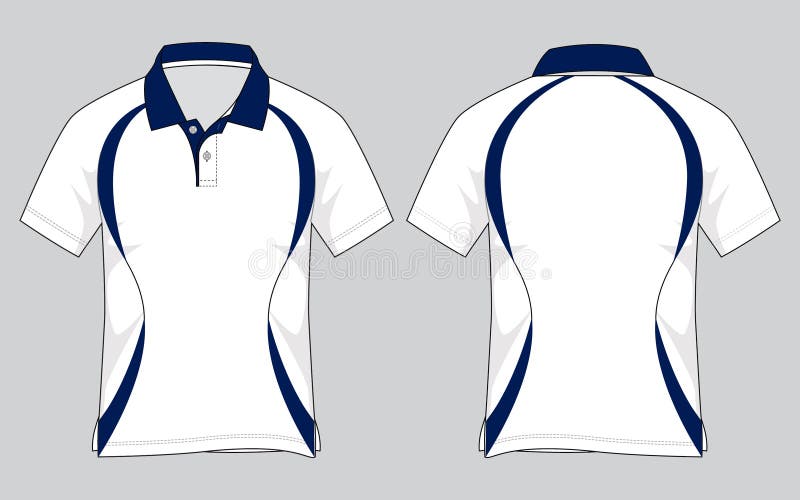 Polo Shirt Design Vector White Blue Colors Stock Illustrations – 97 ...