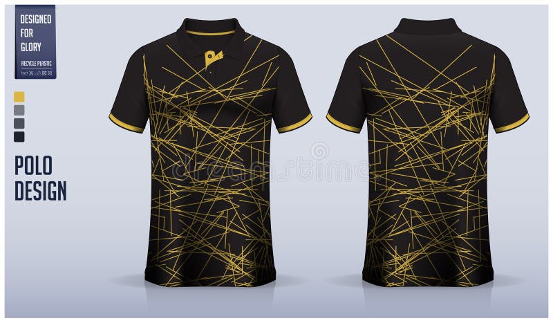 Black And Gold Pattern Sport Football Kits, Jersey, T-shirt Design