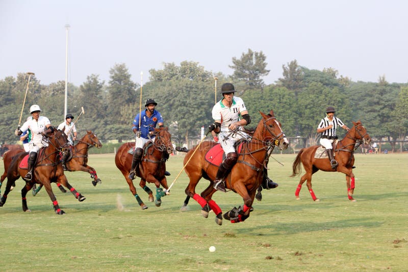 POLO MATCH at JAIPUR POLO GROUND, NEW DELHI Editorial Photography
