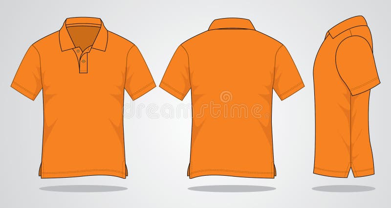 orange collared shirt