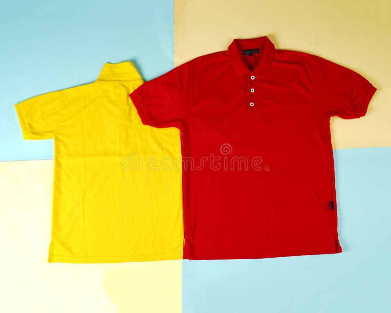 Polo Shirt Design Template and Mockup for Print. Stock Photo - Image of ...