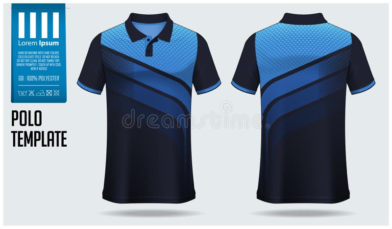 Polo T-shirt Mockup Template Design for Soccer Jersey, Football Kit or ...