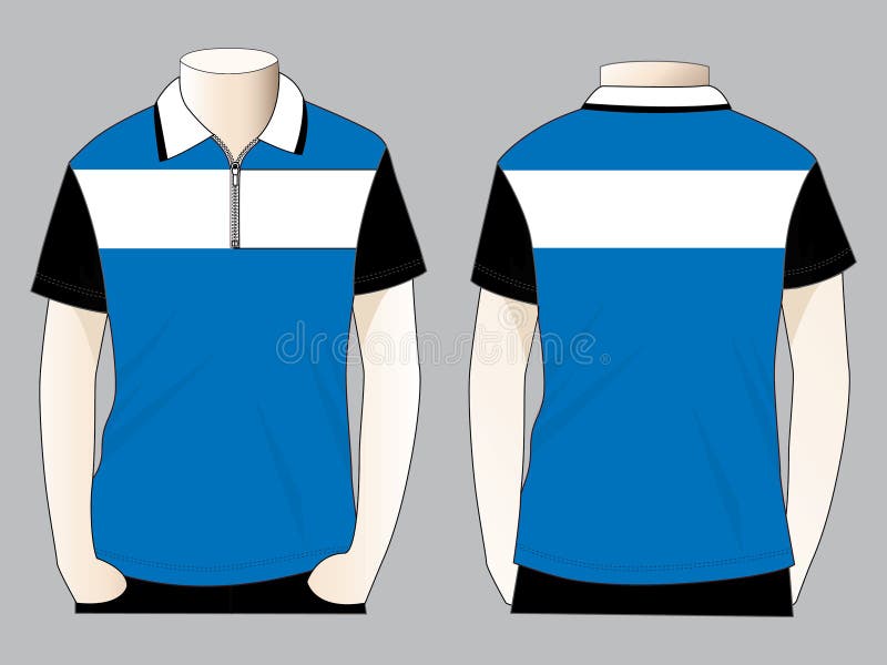 Polo Shirt Design Vector White Blue Colors Stock Illustrations – 97 ...
