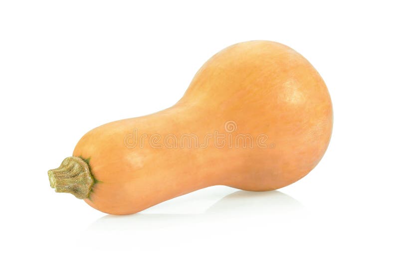 Polpa de Butternut isolada no fundo branco imagem de stock royalty free