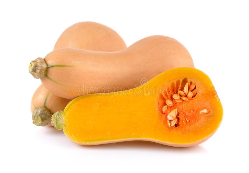 Polpa de Butternut no fundo branco foto de stock
