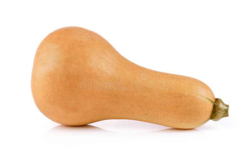 Polpa de Butternut no fundo branco fotografia de stock