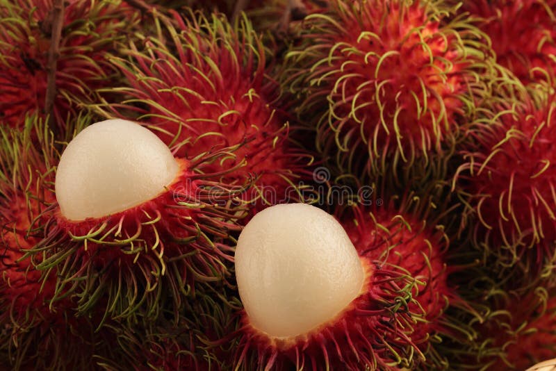 Polpa di rambutan immagine stock
