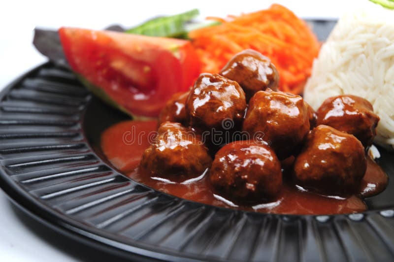 Polpette in salsa di pomodori immagini stock libere da diritti Polpette in salsa di pomodori immagini stock libere da diritti