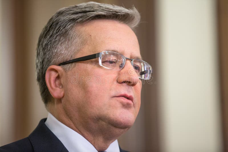 Polski prezydent Bronislaw Komorowski obrazy stock