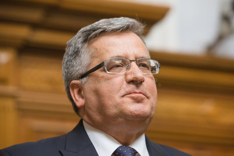 Polski prezydent Bronislaw Komorowski zdjęcie royalty free