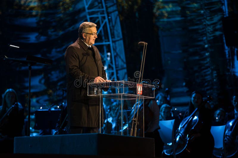 Polski prezydent Bronislaw Komorowski obraz stock