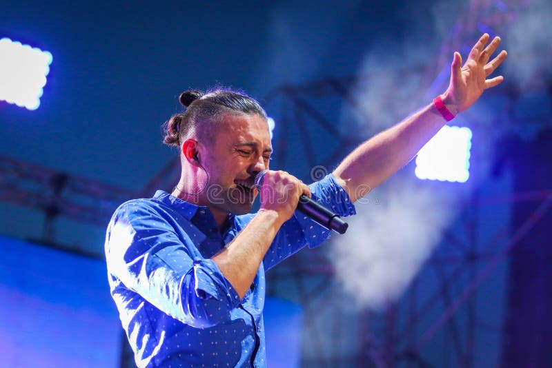Ukrainian Singer Taras Topolia Editorial Stock Photo - Image of stage ...