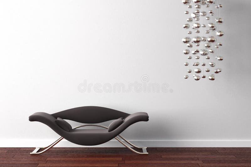 Poltrona e lâmpada do projeto interior ilustração royalty free Poltrona e lâmpada do projeto interior ilustração royalty free