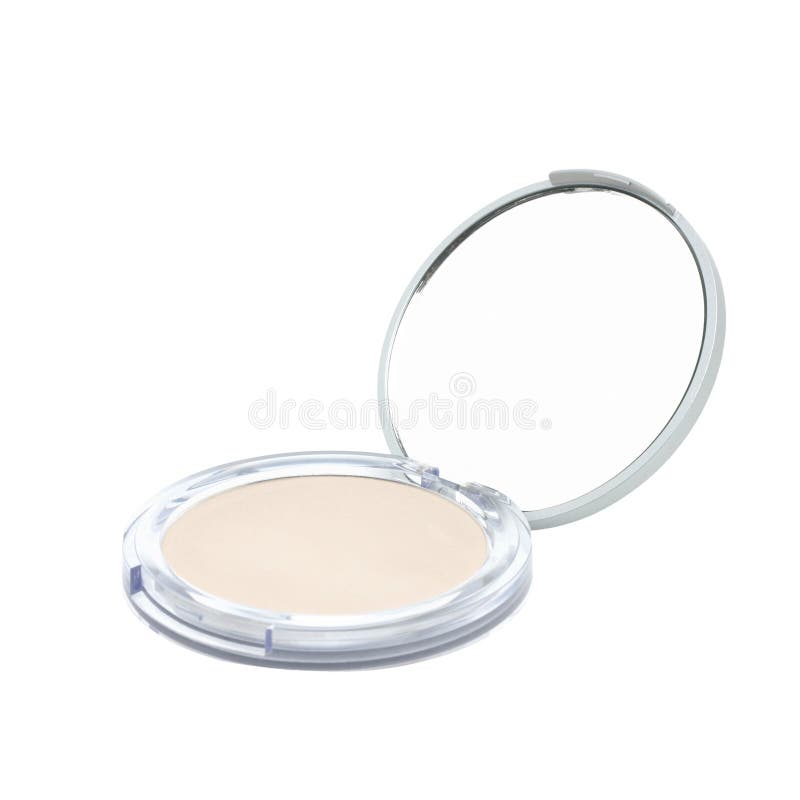 Polvere della pelle e specchio di bellezza fotografie stock libere da diritti
