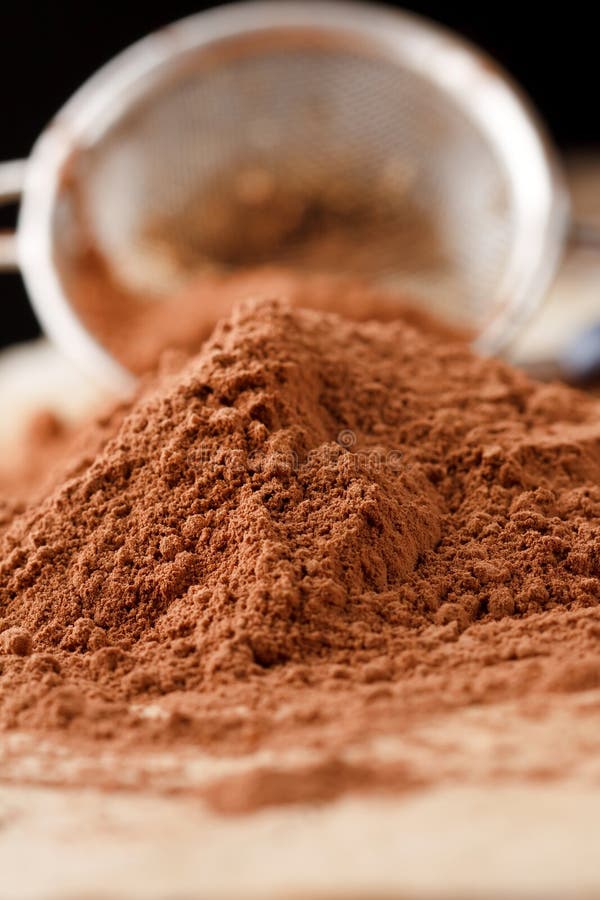 Polvere di cacao immagine stock. Immagine