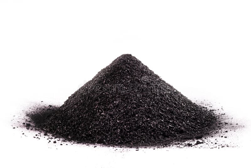 Gunpowder pile isolated on white background, explosive product, made with coal, sulfur and saltpeter. Gunpowder pile isolated on white background, explosive product, made with coal, sulfur and saltpeter.