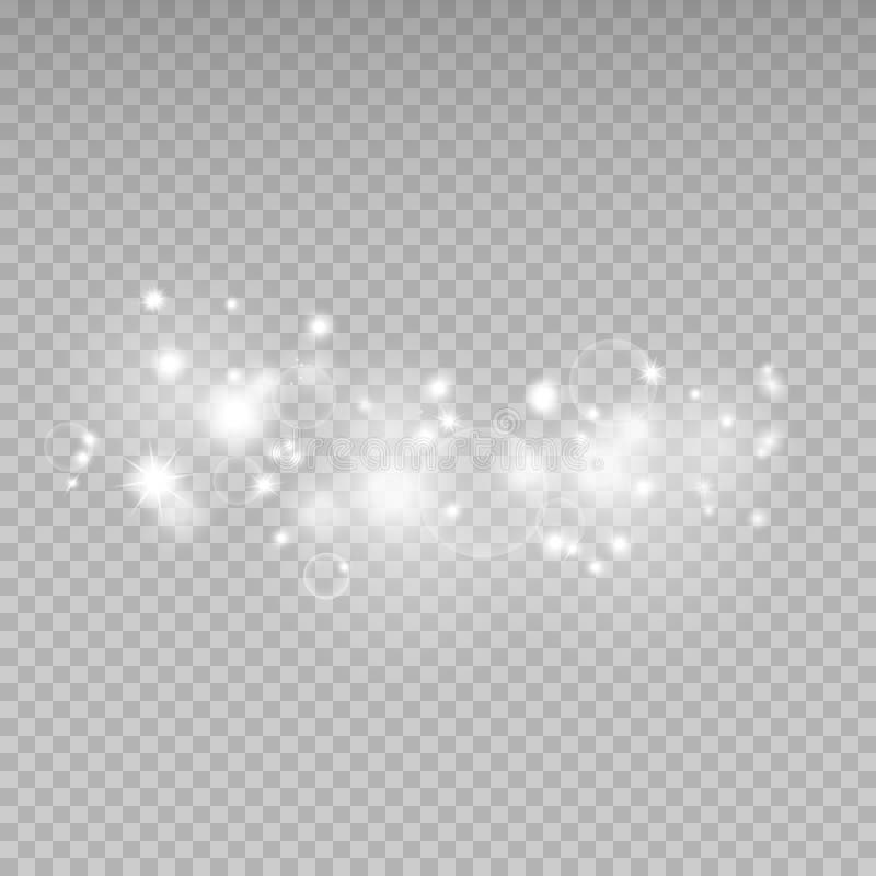 Polveri radianti Molte polveri brillanti, piccole luci di colore blu chiaro e bianche illustrazione di stock Polveri radianti Molte polveri brillanti, piccole luci di colore blu chiaro e bianche illustrazione di stock