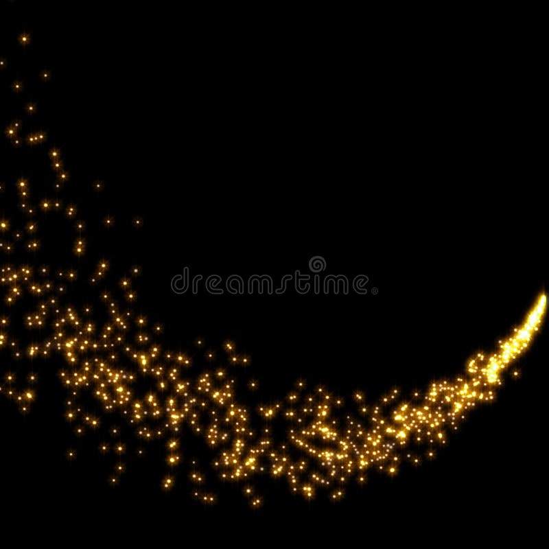 Gold glittering star dust on background. Gold glittering star dust on background
