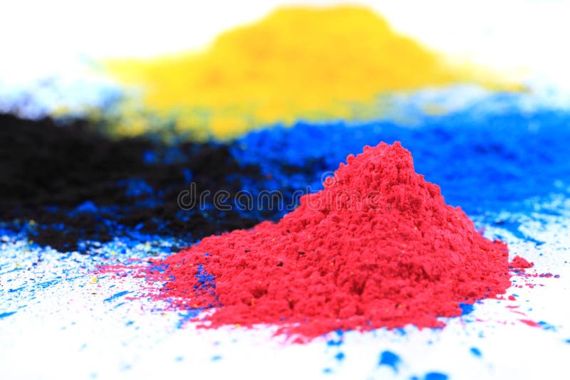 Polvo de tinta de Cmyk y x28; ciánico, magenta, amarillo, black& x29; fotografía de archivo Polvo de tinta de Cmyk y x28; ciánico, magenta, amarillo, black& x29; fotografía de archivo