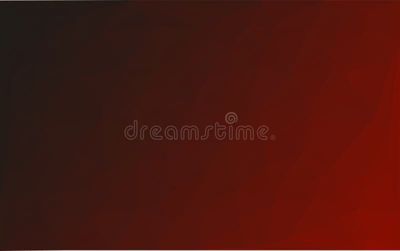Polygon Abstract mosaic vector red black background stock illustration