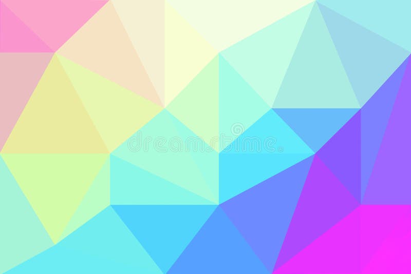 Polygonal Geometric Background, Pastel Rainbow Color. Stock Illustration Illustration of blur