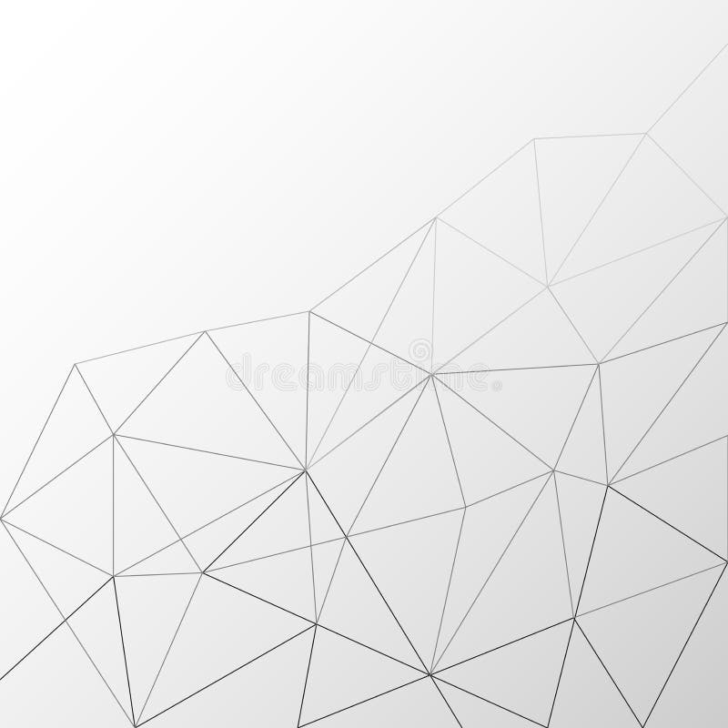 Polygonal linjer texturerar i Gradated ljus Grey Background stock illustrationer