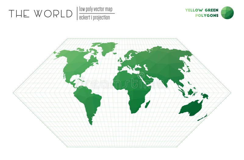 Polygonal map of the world. vector illustration
