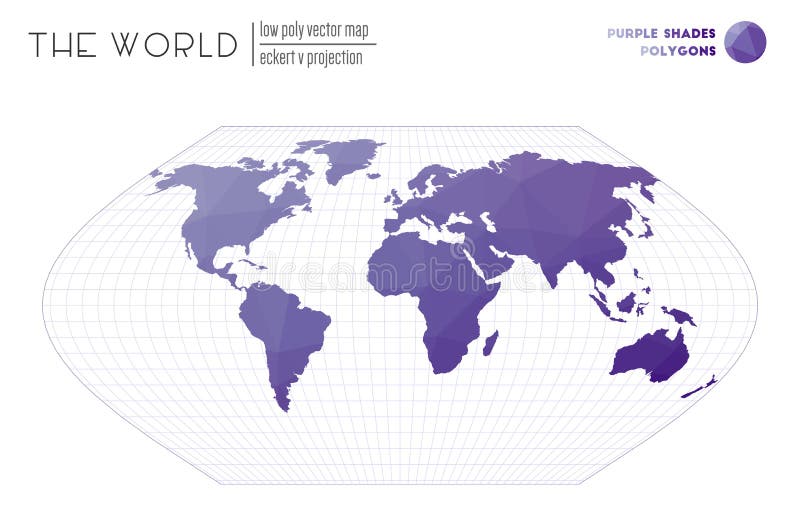 Polygonal map of the world. royalty free illustration