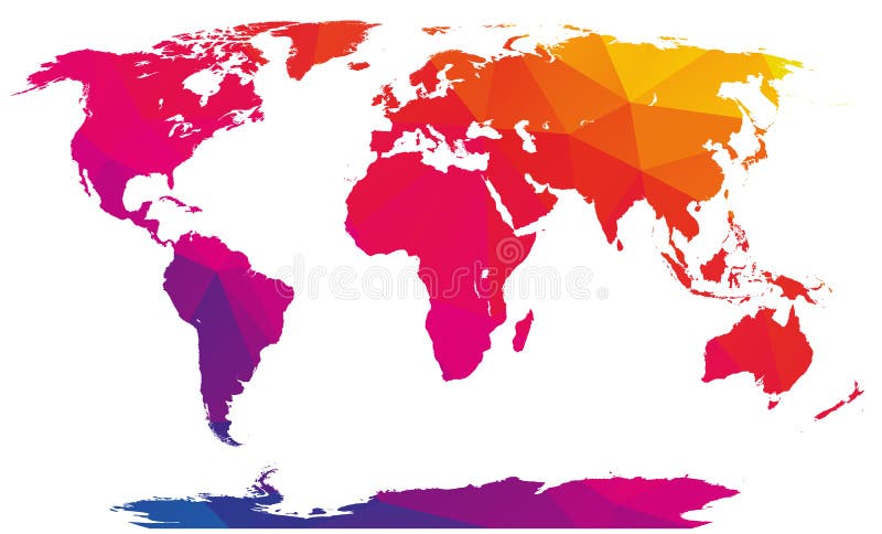 Polygonal mosaic abstract world map royalty free illustration Polygonal mosaic abstract world map royalty free illustration