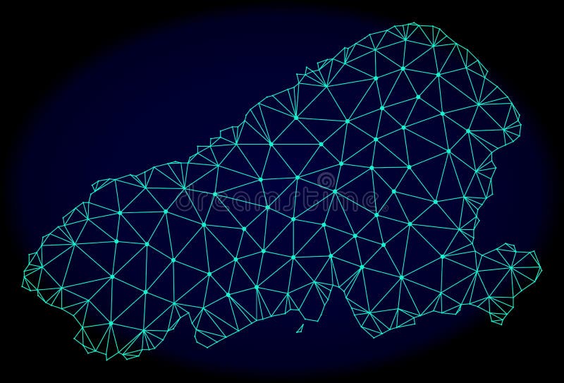 Polygonal Network Mesh Vector Abstract Map of Kahoolawe Island royalty free illustration Polygonal Network Mesh Vector Abstract Map of Kahoolawe Island royalty free illustration