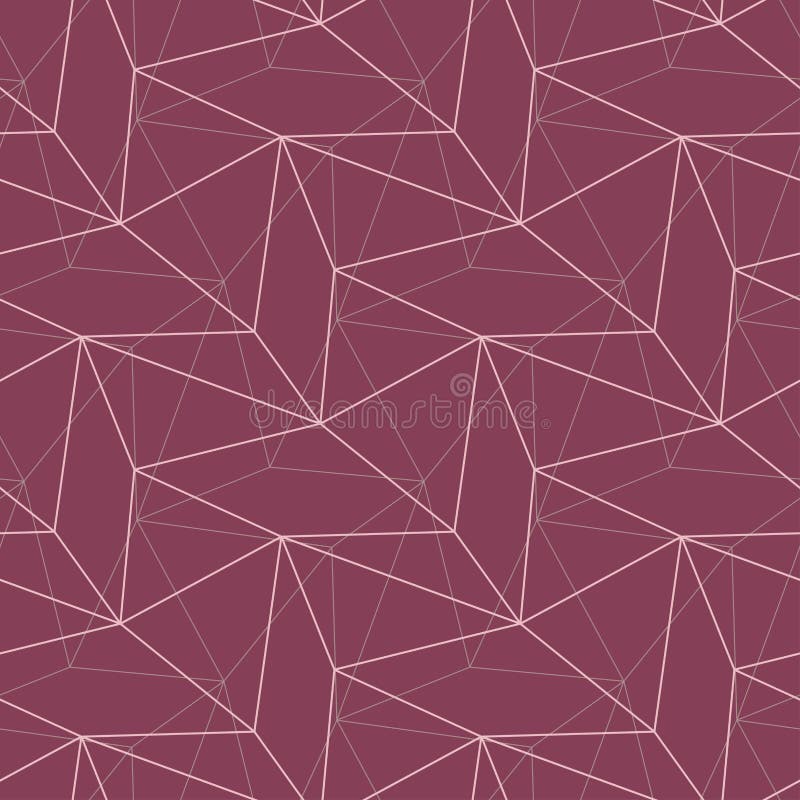 Polygonal Purple red geometric seamless background. Dark deep red background royalty free illustration