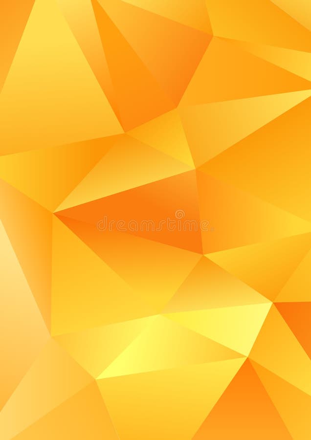 Polygonal triangle shapes vector abstract yellow background template