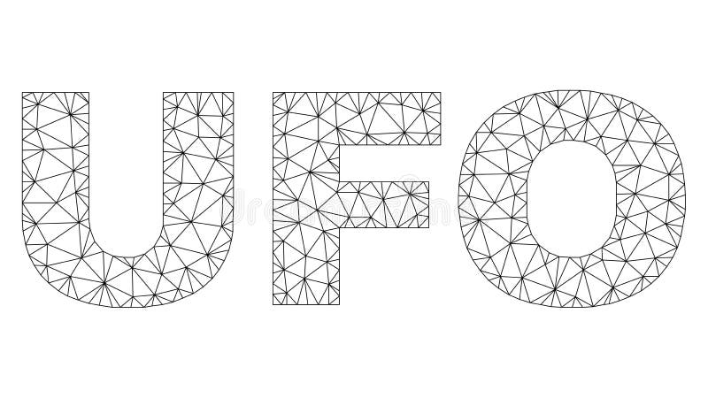 Polygonal 2$ος τίτλος κειμένων UFO απεικόνιση αποθεμάτων