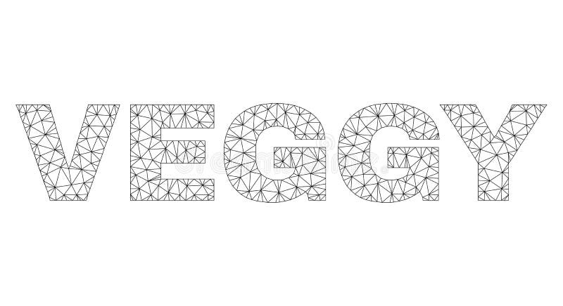 Polygonal τίτλος κειμένων σφαγίων VEGGY απεικόνιση αποθεμάτων