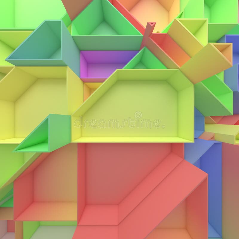 Polygones géométriques d'abrégé sur couleur illustration de vecteur Polygones géométriques d'abrégé sur couleur illustration de vecteur
