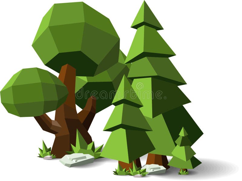 Polygonträduppsättning: granträd, ek och lönn, naturlig vektorgemkonst Geometrisk form för trädkrona Polygonal trädtecknin royaltyfri illustrationer Polygonträduppsättning: granträd, ek och lönn, naturlig vektorgemkonst Geometrisk form för trädkrona Polygonal trädtecknin royaltyfri illustrationer