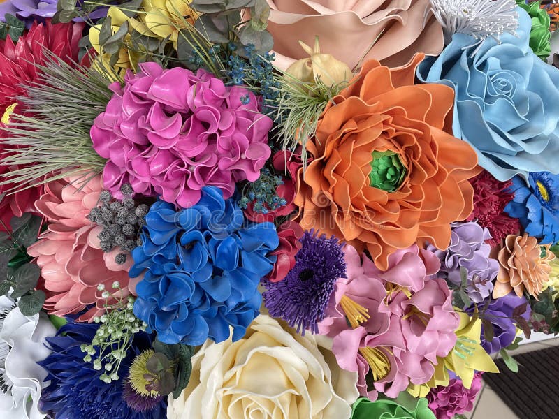 Polymer Clay Flowers Bouquet Background Stock Photo Image of blooming
