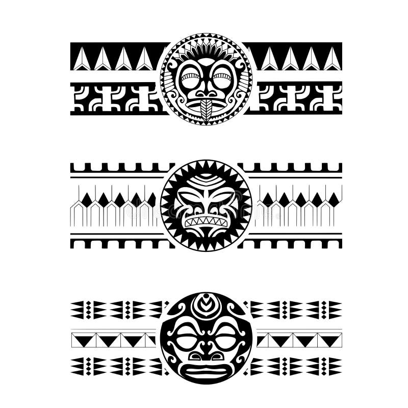 Polynesian Border Tattoo Design. Pattern Aboriginal Samoan