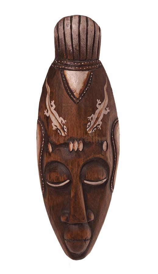 Polynesian mask stock image. Image of craft, carving - 12853893