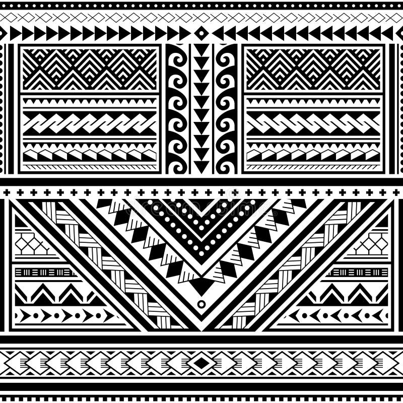 Polynesian Tattoo Seamless Vector Pattern, Hawaiian Tribal Design Inspired  by Art Traditional Geometric Art from Islands on Pacifi Stock Vector -  Illustration of decorative, decoration: 183271985