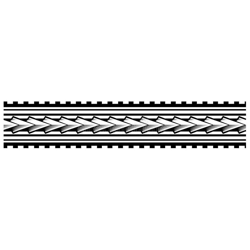 Polynesian Tribal Tattoo Designs, Polynesian Armband. Make a Stencil  Forearm Tattoo. Design Border. Stock Vector - Illustration of template,  textured: 170686259