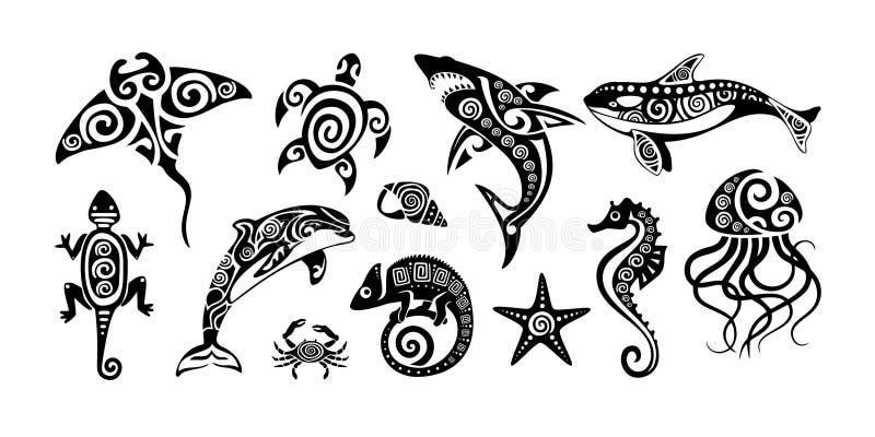 T-Shirt - Stingray And Turtle Maori Tattoo Style T-Shirt - Stingray And Turtle Maori Tattoo Style
