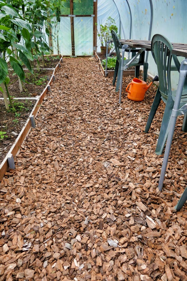 Polytunnel Floor Construction royalty free stock photo